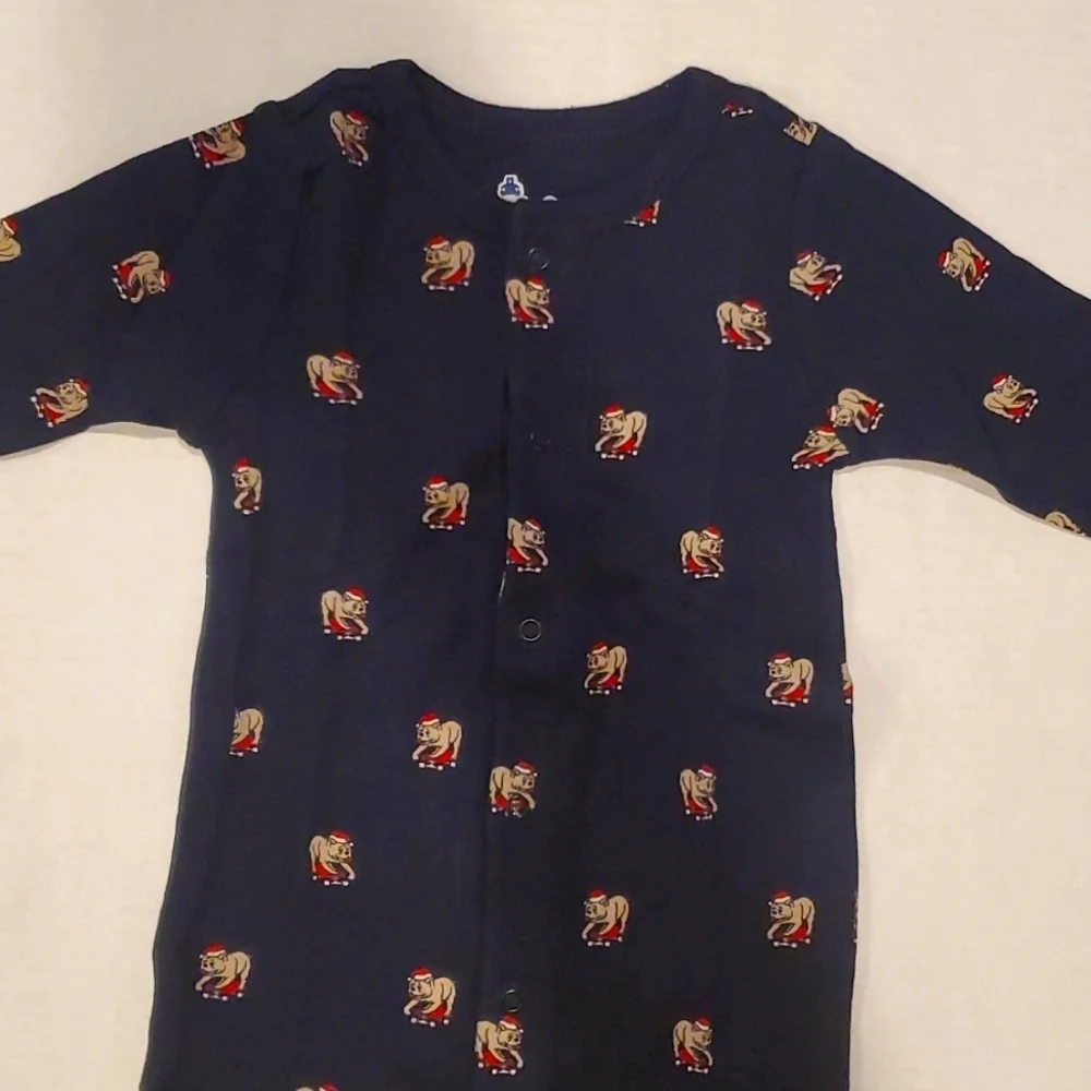 Baby Gap Christmas Dog Footed one piece 3-6 months
